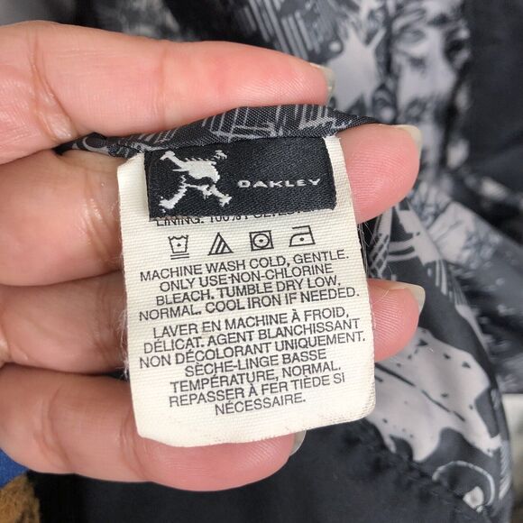 Oakley Women's Black Waist Tie Full Zip Hooded Outdoor Jacket Size Medium - Picture 9 of 12